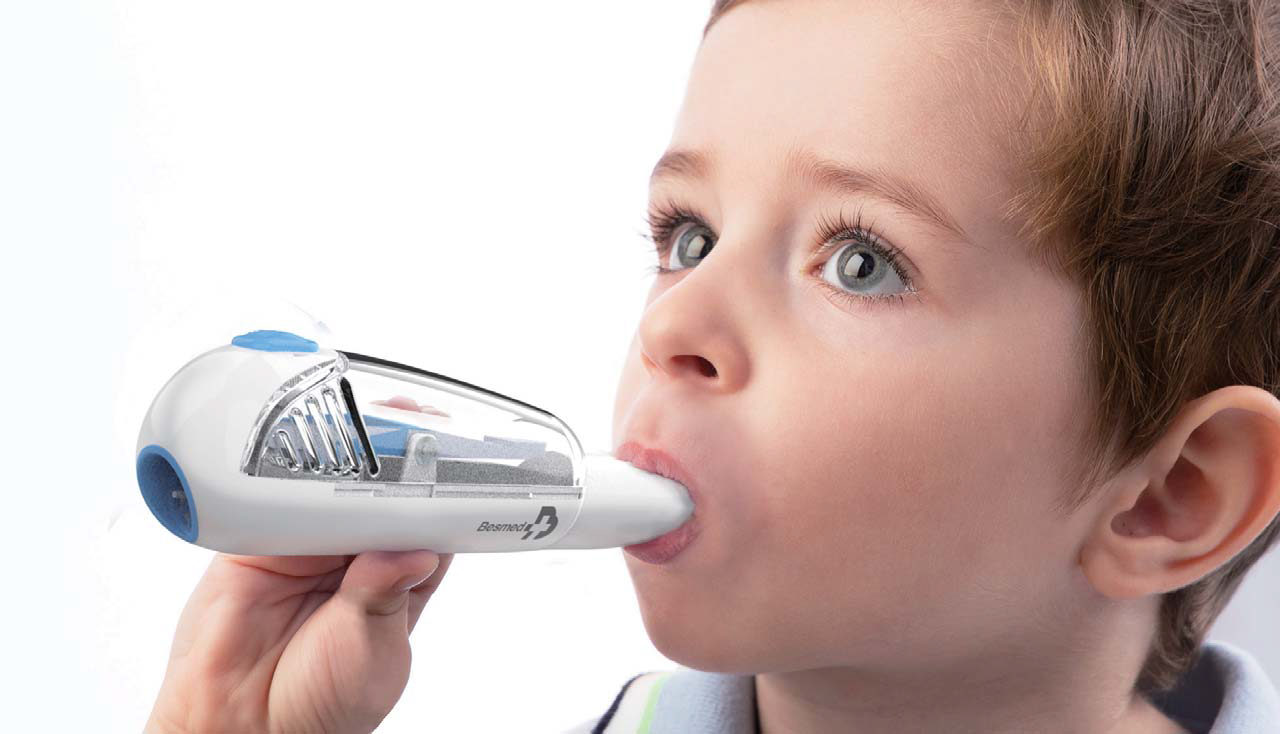 Airtera OPEP Mucus Clearance Device in use